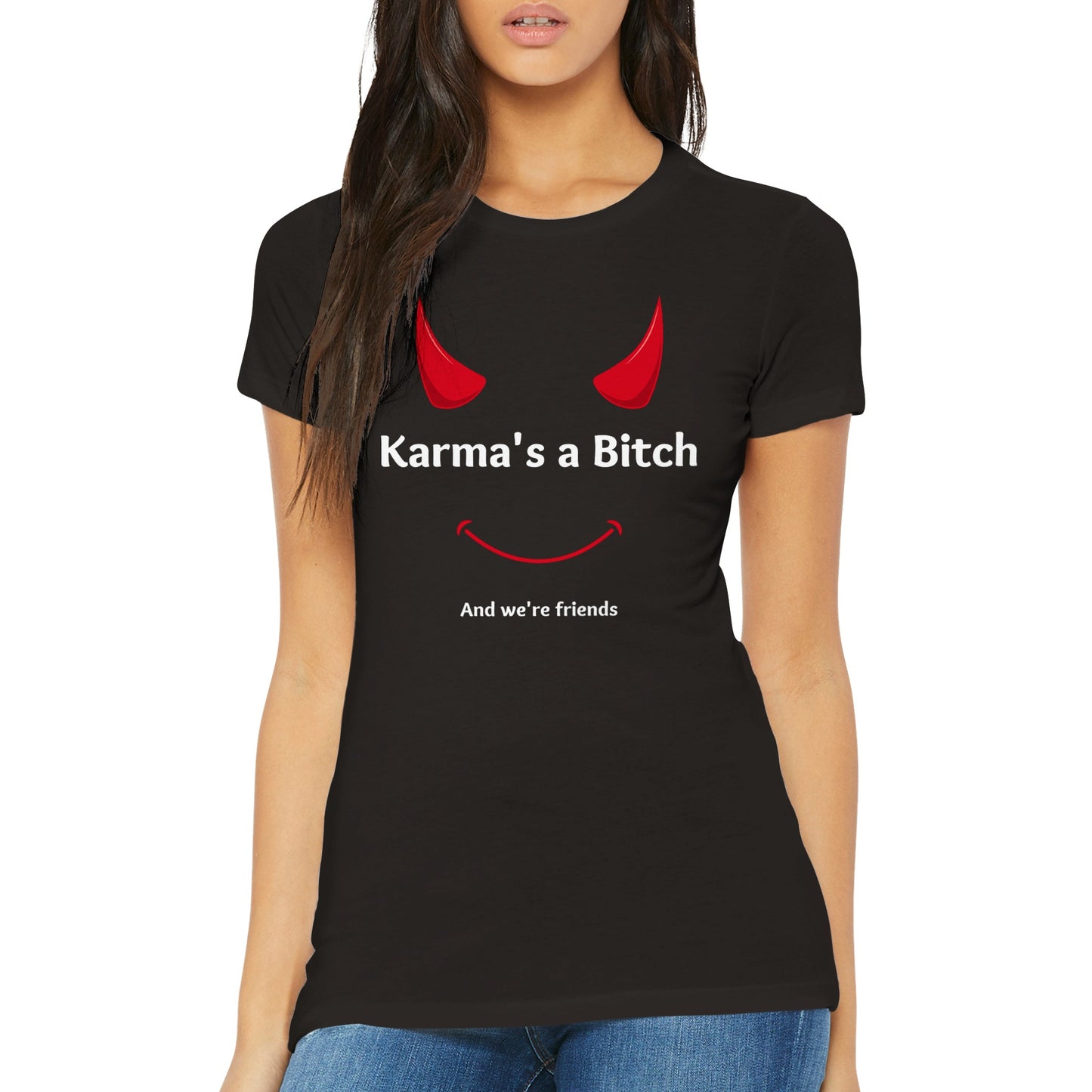 Karma Womens Crewneck T-shirt