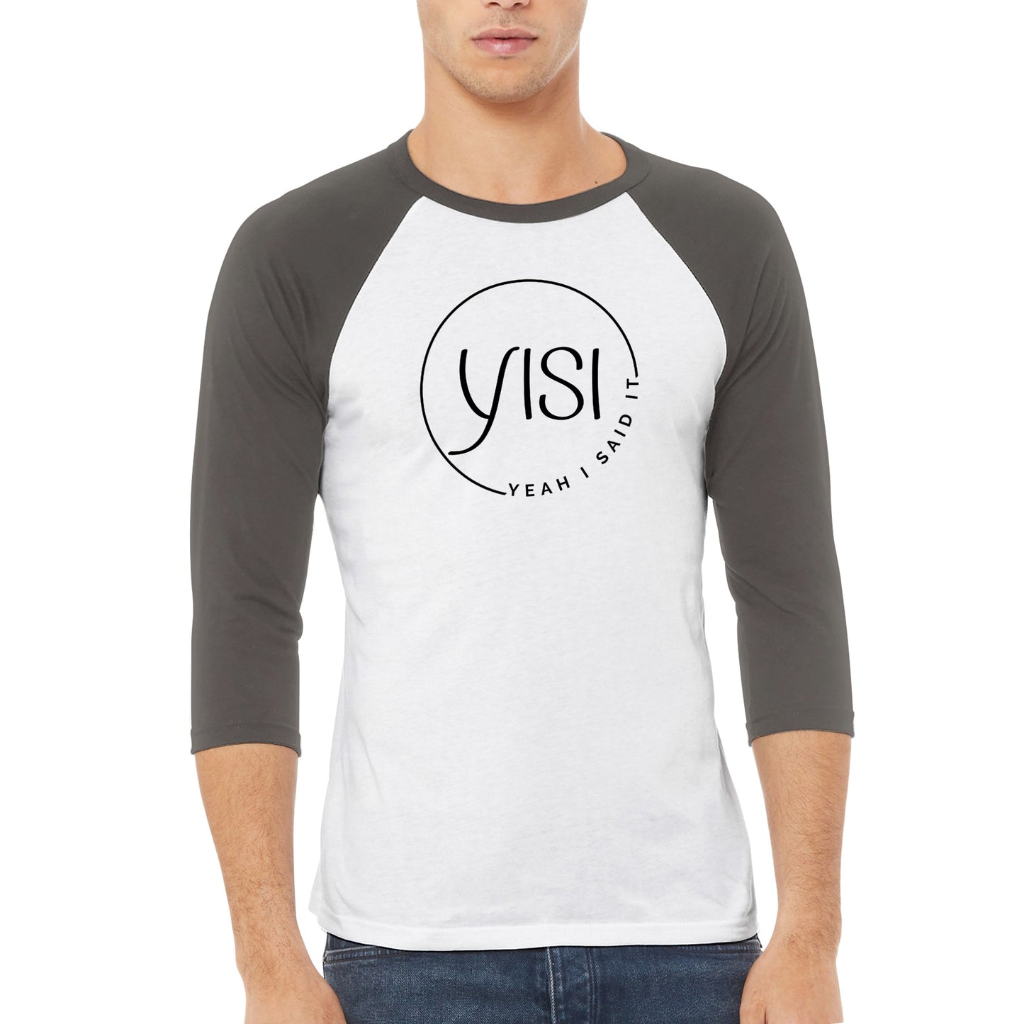 YISI Unisex 3/4 sleeve Raglan T-shirt